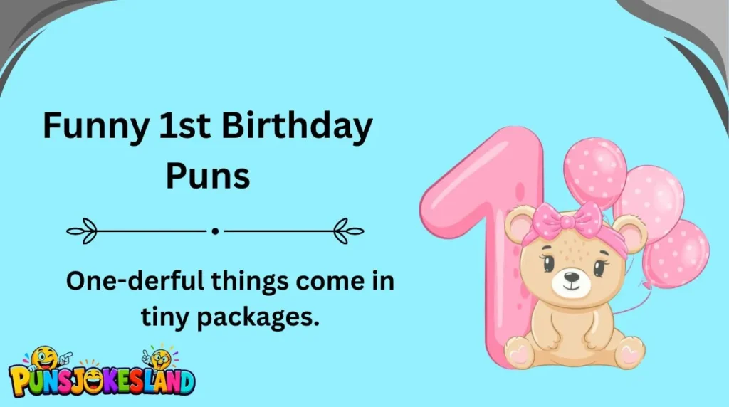 Funny 1st Birthday Puns
