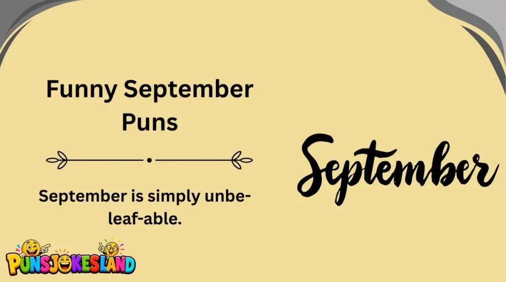 Funny September Puns