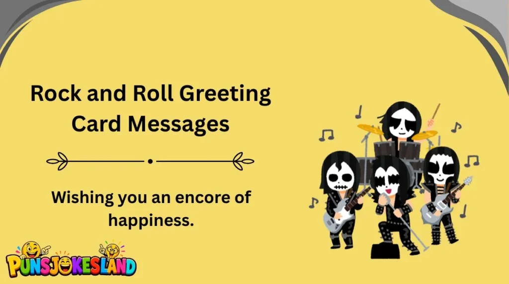 Rock and Roll Greeting Card Messages