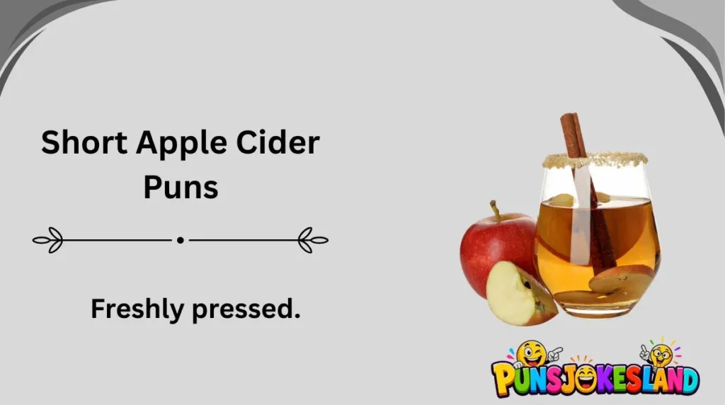 Short Apple Cider Puns